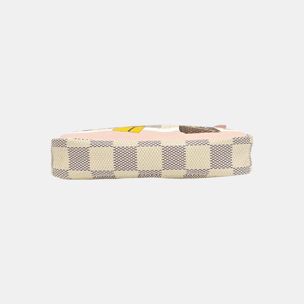 ACCESSOIRES Mini Damier Azur Coated Canvas White