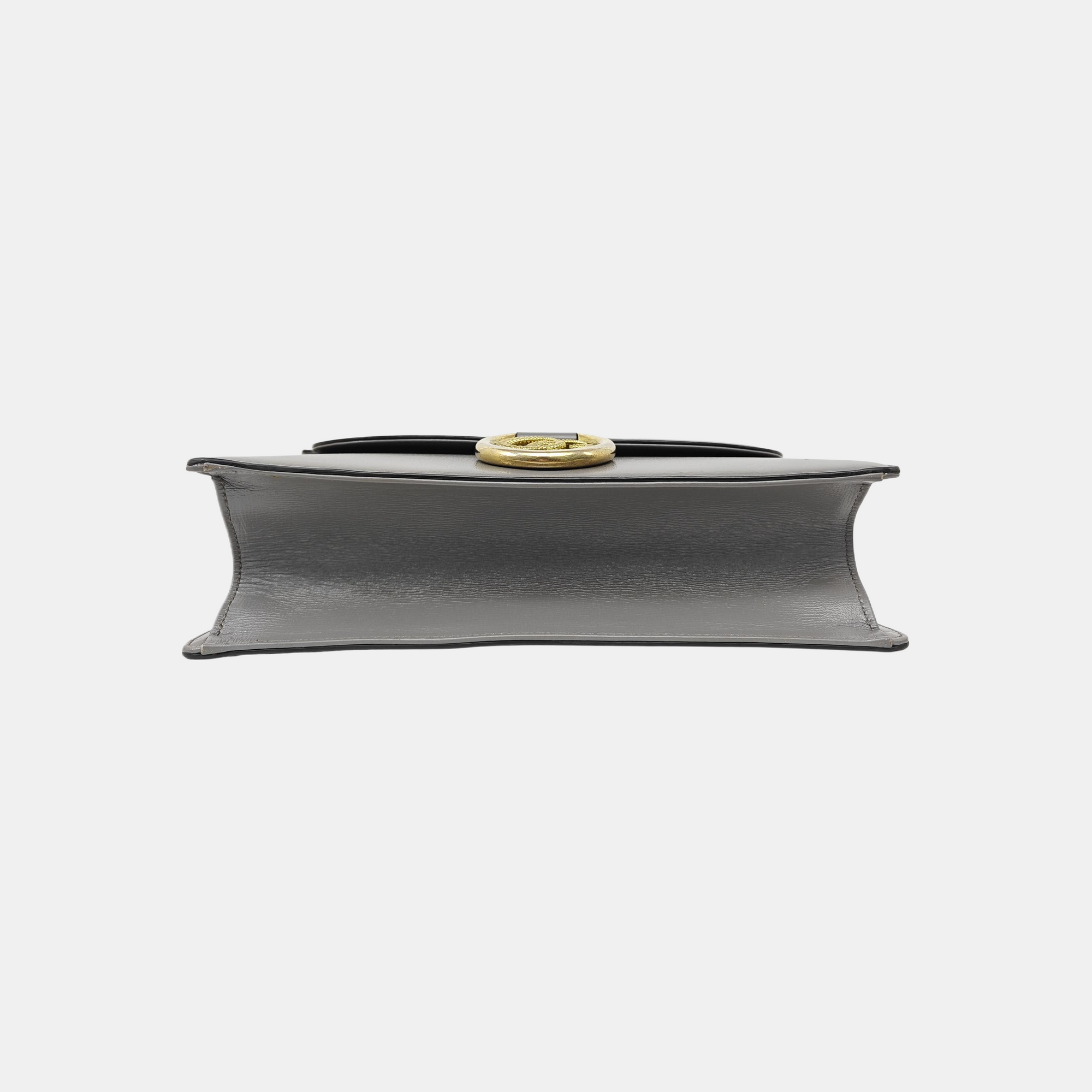 GG Ring Medium Calfskin Gray
