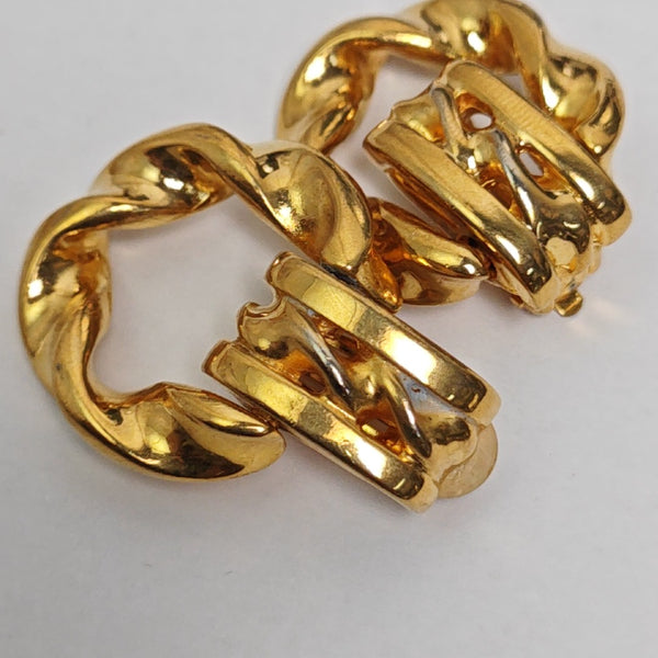 Metal Gold Clip On Earrings