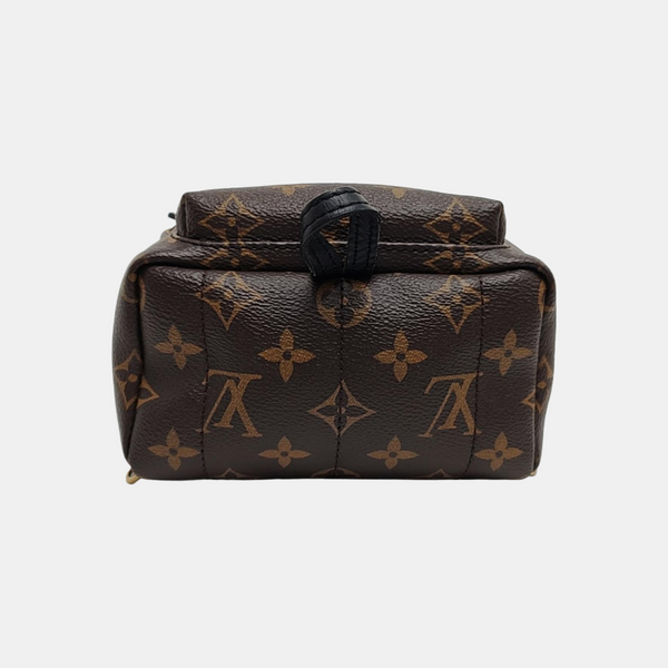Authenticated pre-owned  PALM SPRINGS Mini Monogram Coated Canvas Brown - Backpack at Looply