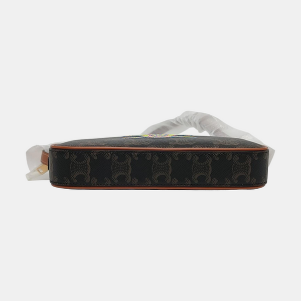 Coated Canvas Shoulder Bag Mini Brown