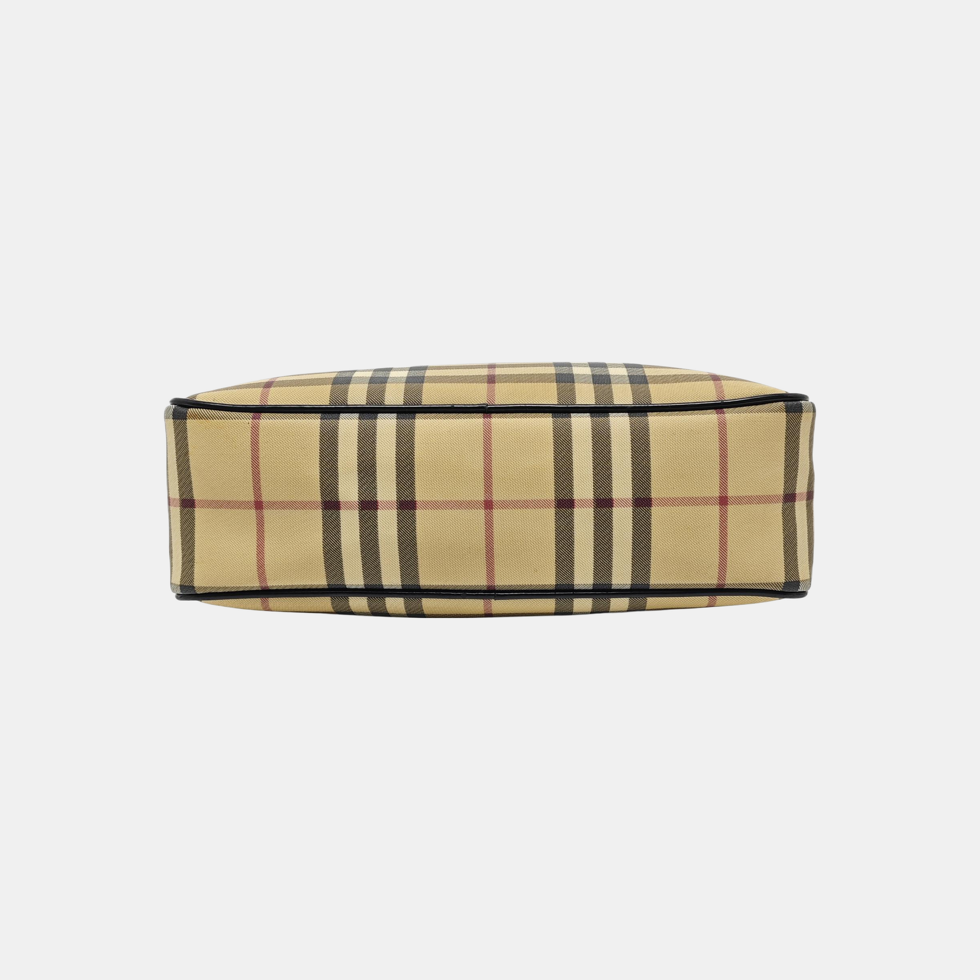 Coated Canvas Top Handle Bag Beige