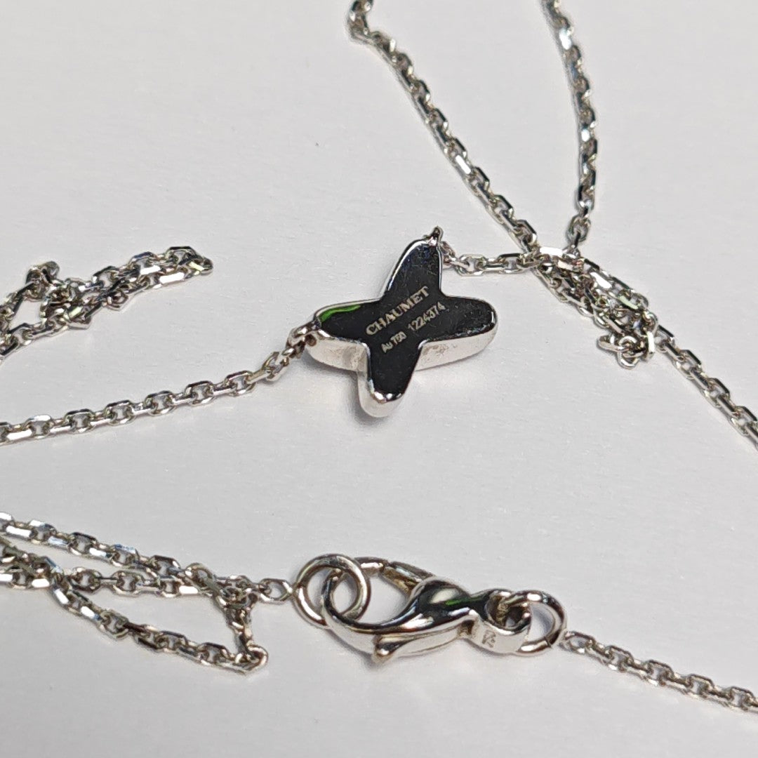 Jeux De Liens 18k White Gold Silver Necklace