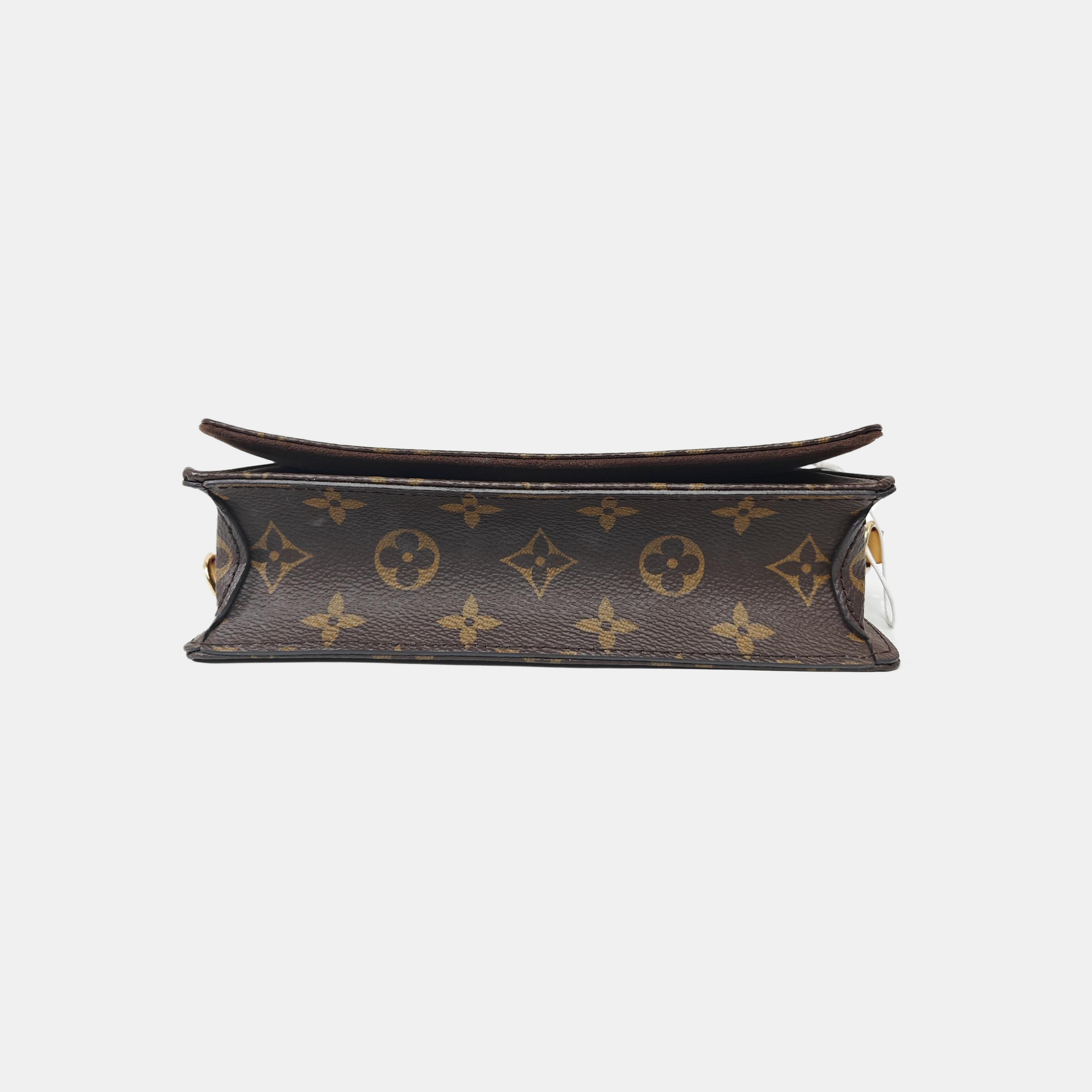 Lily Monogram Coated Canvas Brown