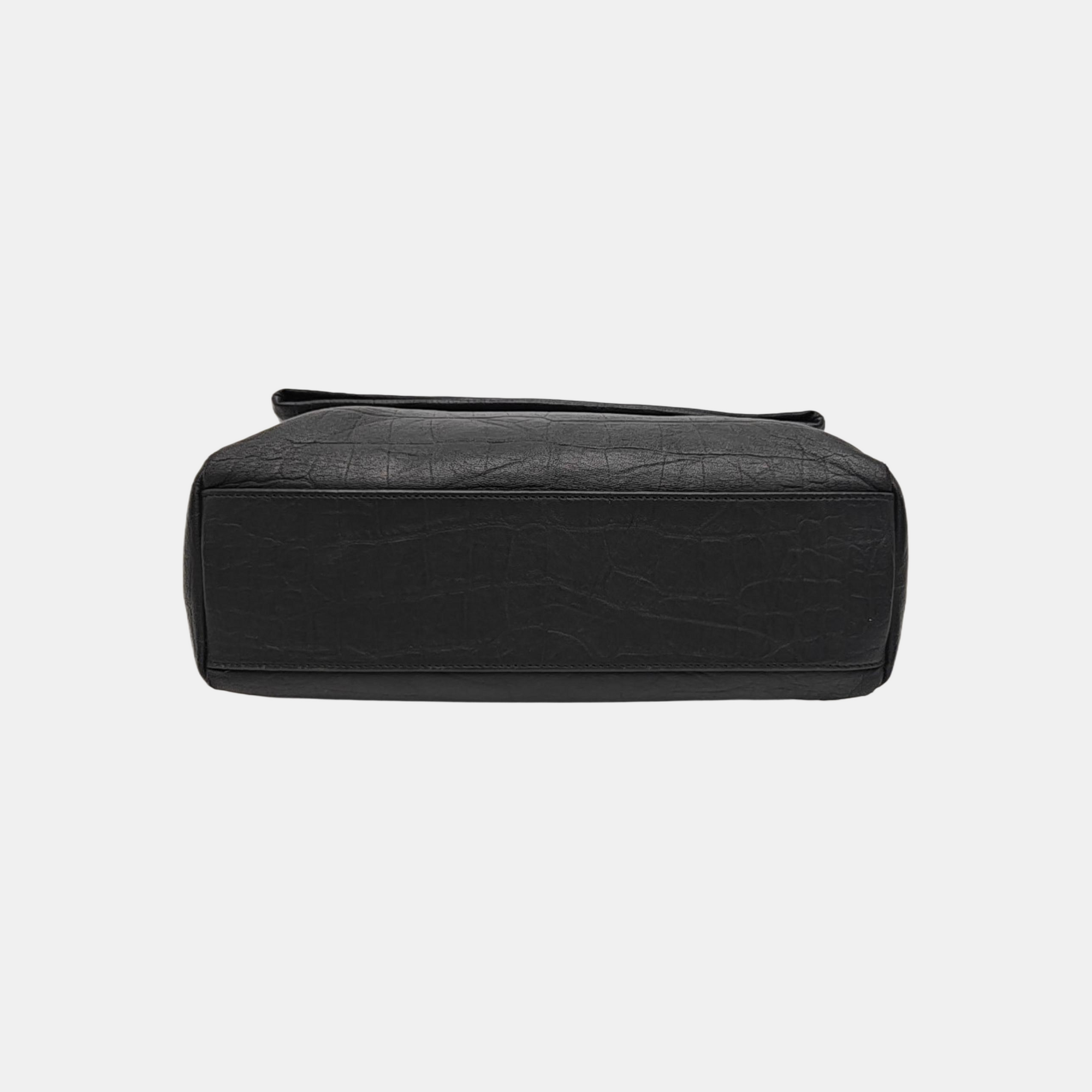 Calfskin Shoulder Bag Black