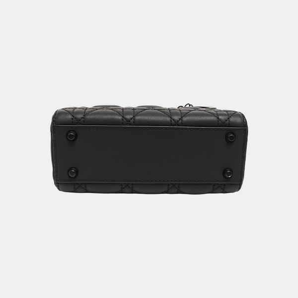 Lady Dior Mini Cannage Calfskin Black