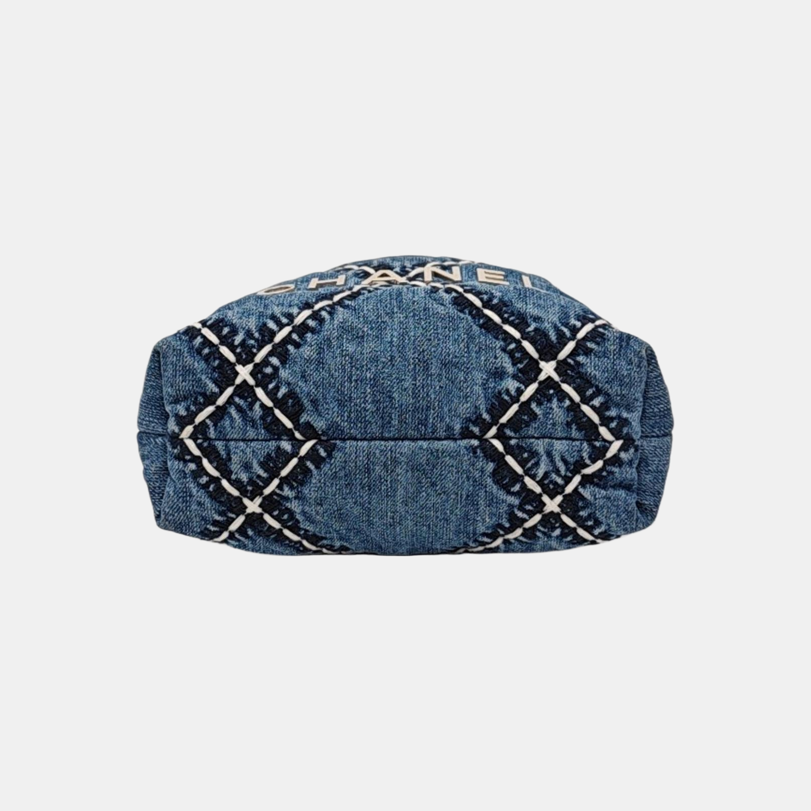 CHANEL 22 Mini Quilted Denim Blue