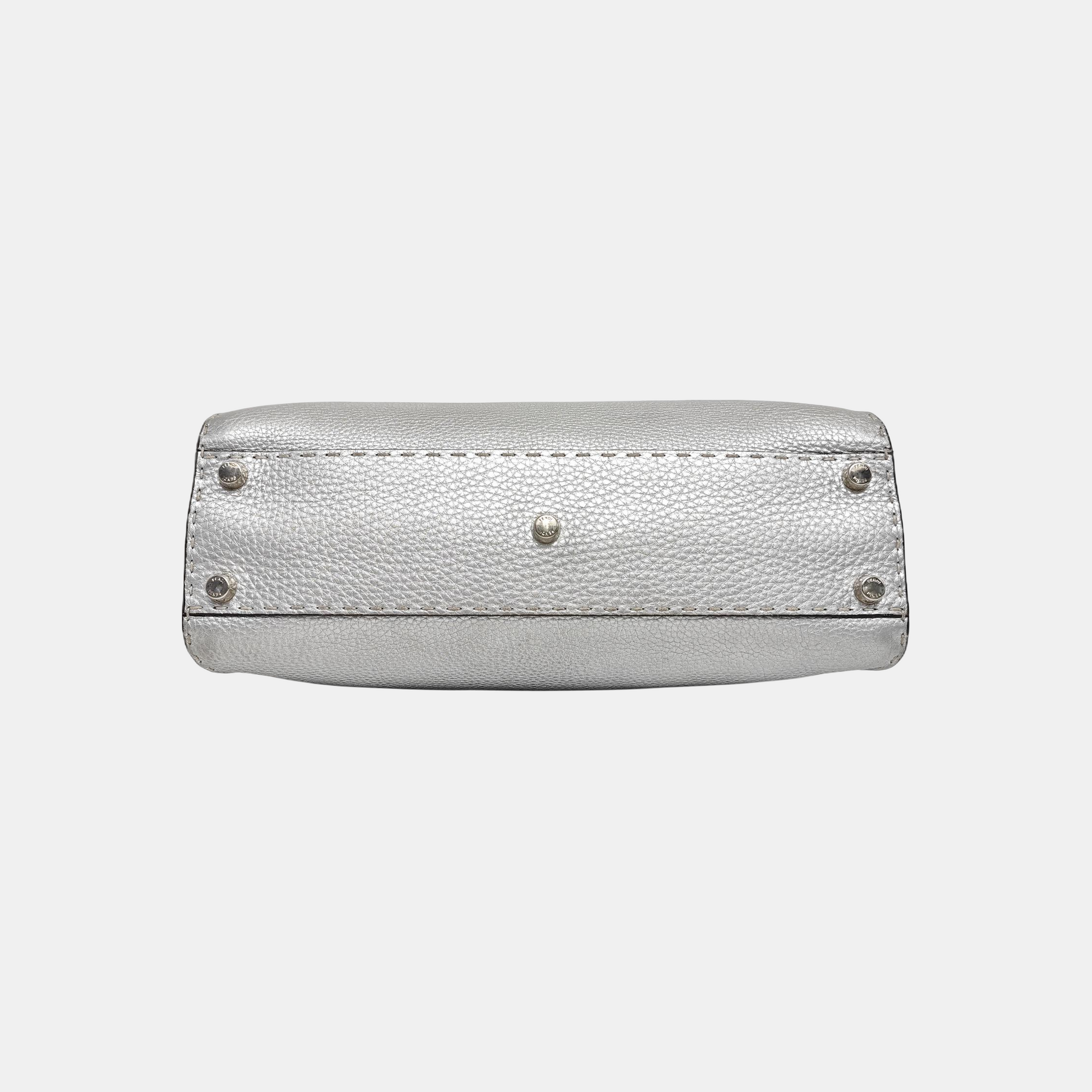 Peekaboo Medium Calfskin Silver