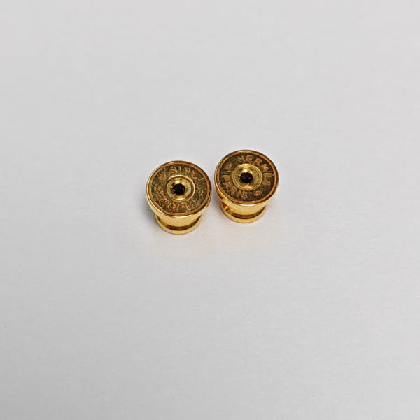 Pop H Metal Gold Stud Earrings