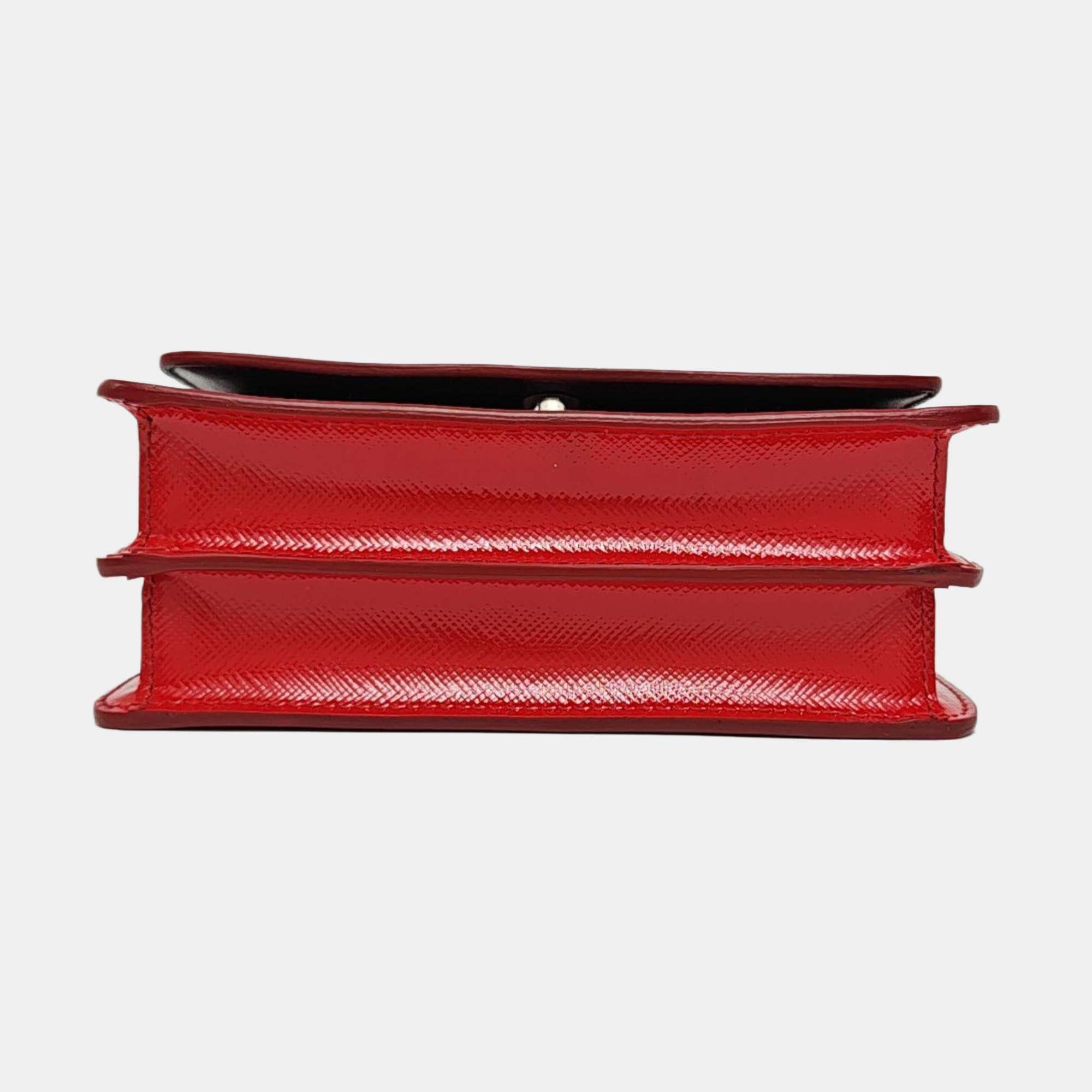 Patent Leather Shoulder Bag Red