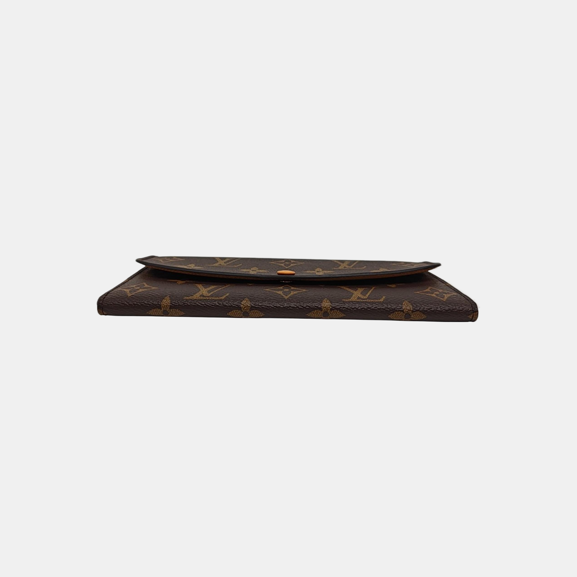 EMILIE Monogram Coated Canvas Brown Wallet