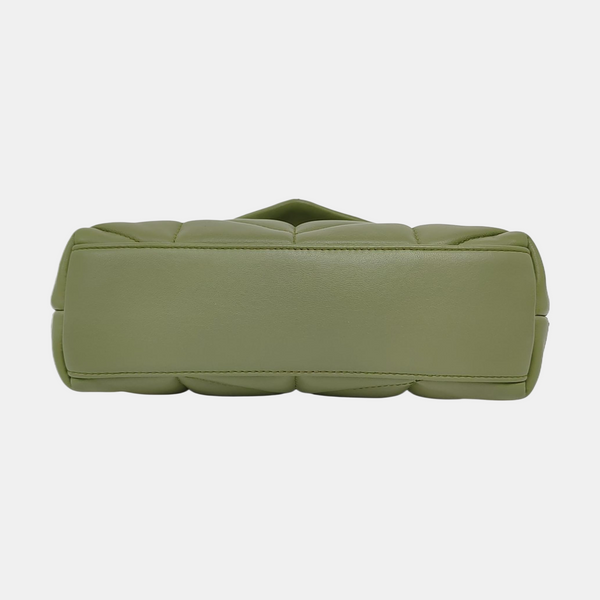 PUFFER Mini Chevron Lambskin Green