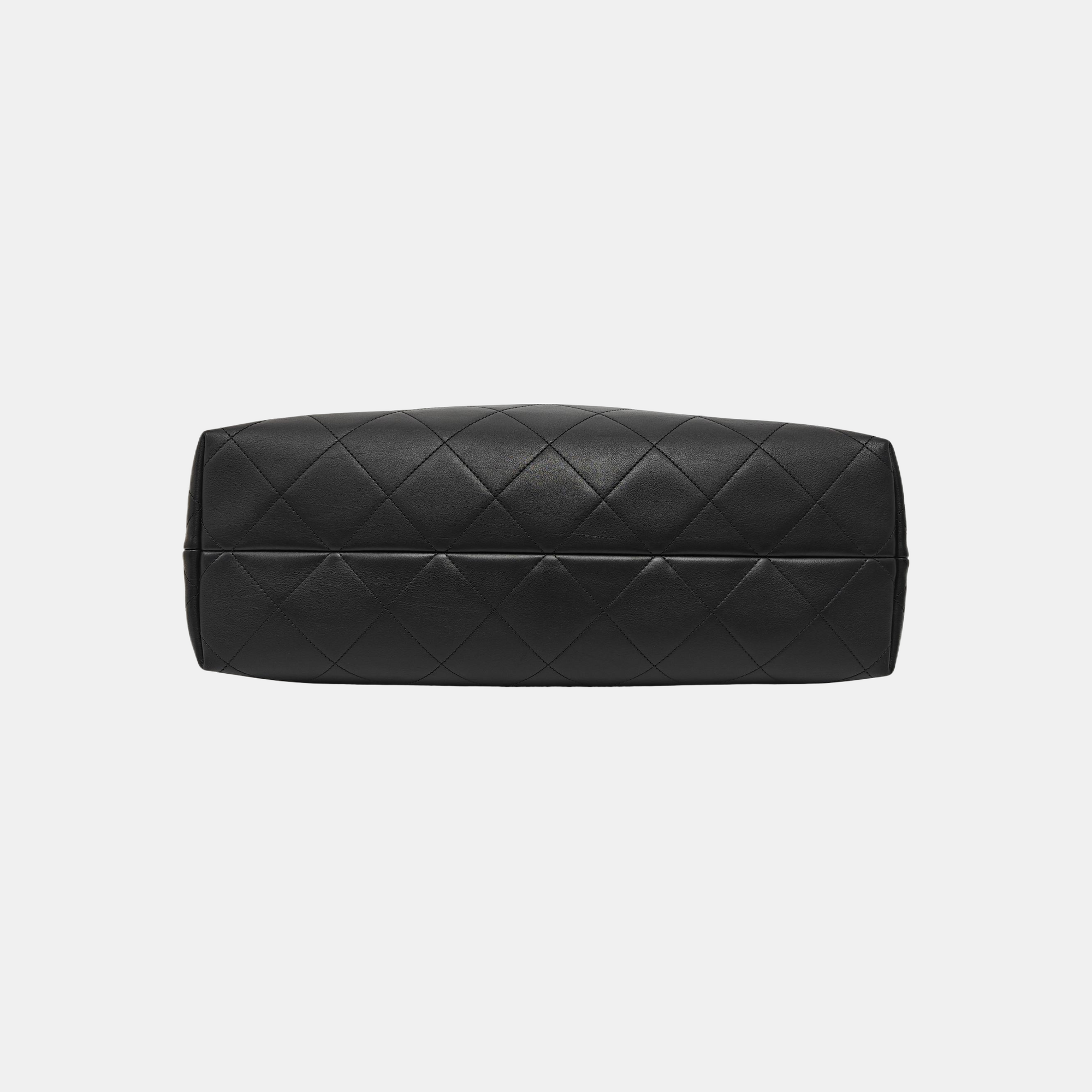 Quilted Calfskin Tote Bag Black