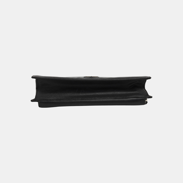 Saffiano Calfskin Clutch Black