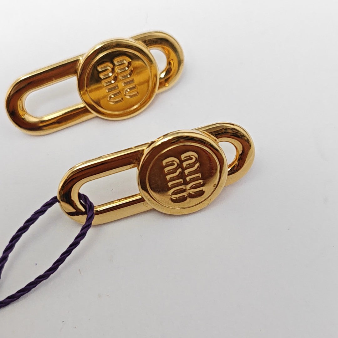 Metal Gold Stud Earrings