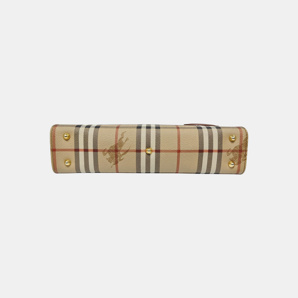 Coated Canvas Tote Bag Beige