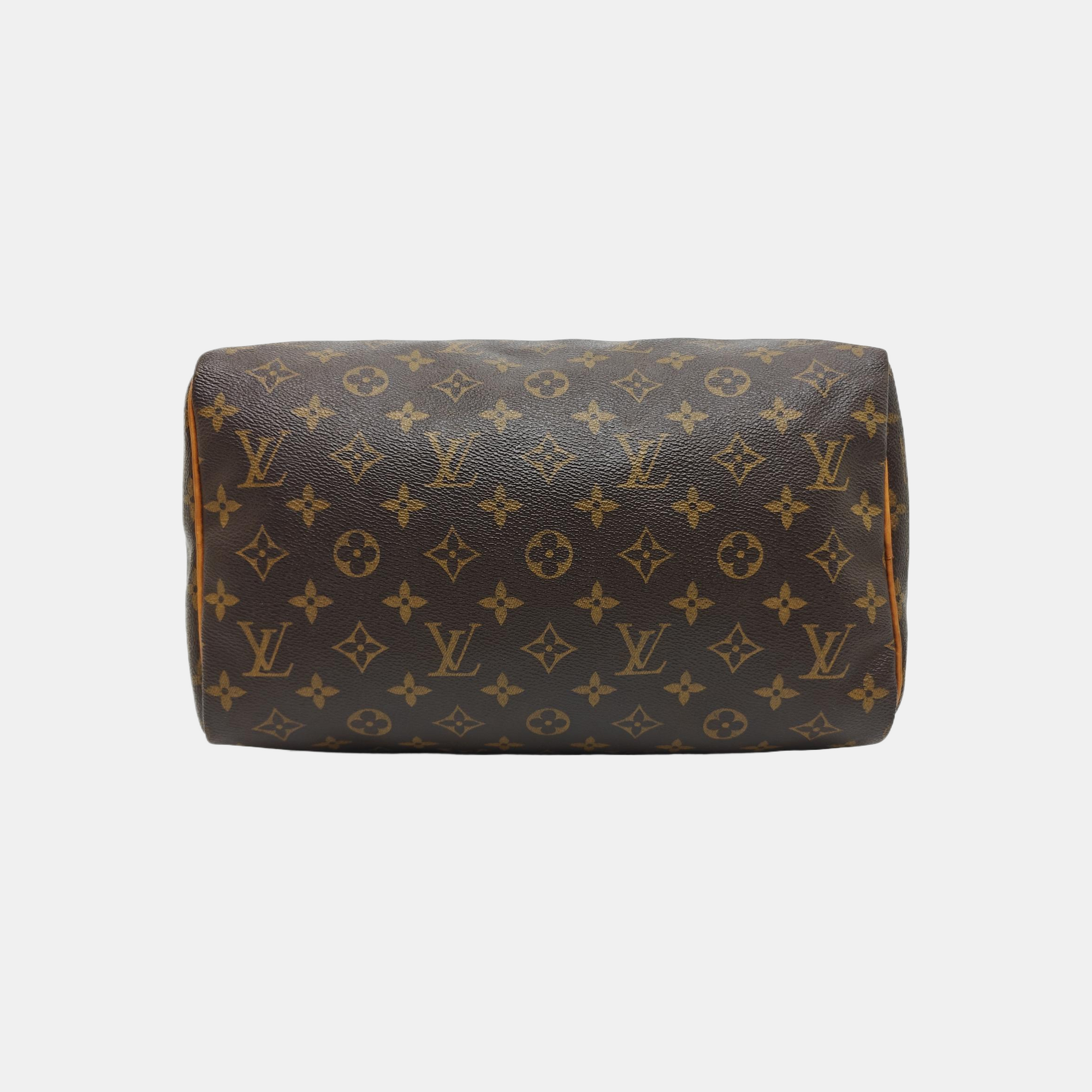 SPEEDY 30 Monogram Coated Canvas Brown