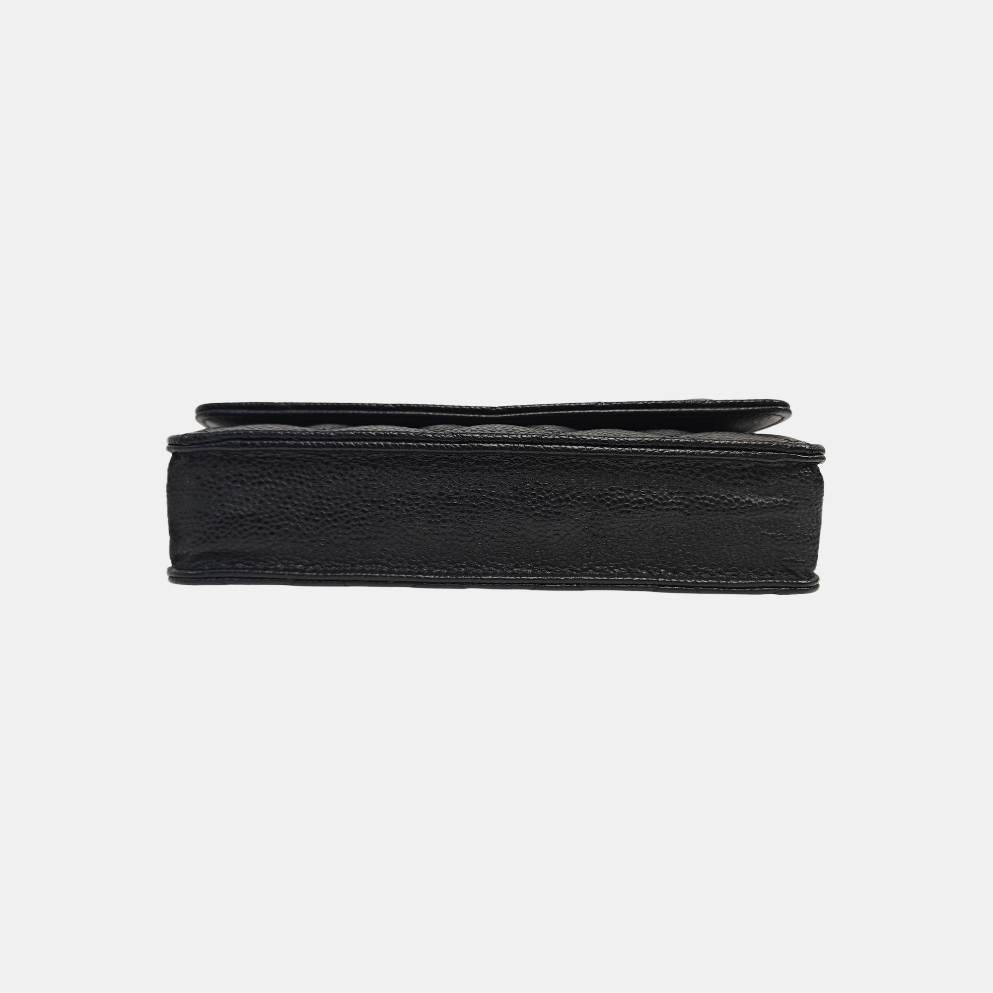 WOC Quilted Grained Calfskin Black