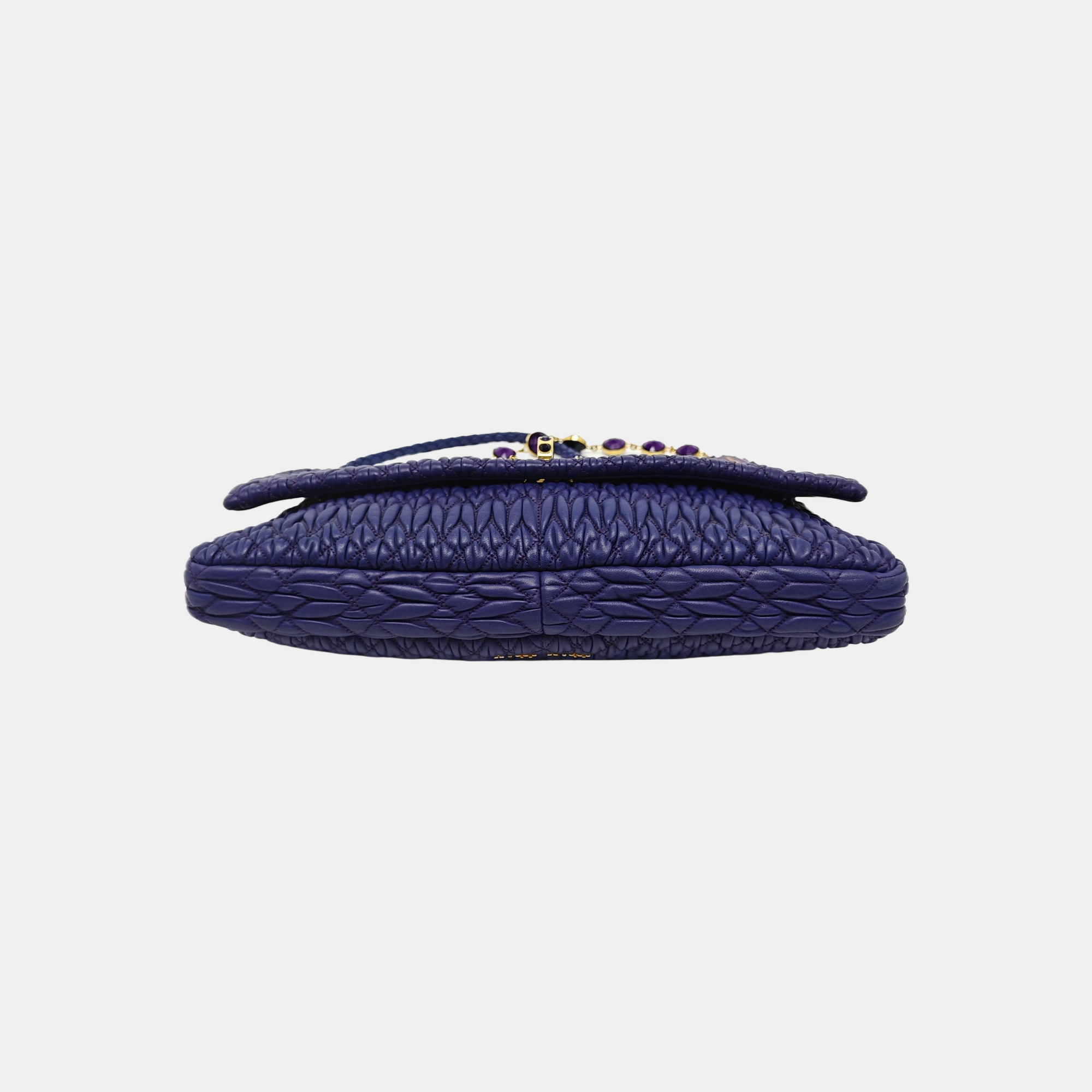 Crystal Quilted Lambskin Purple