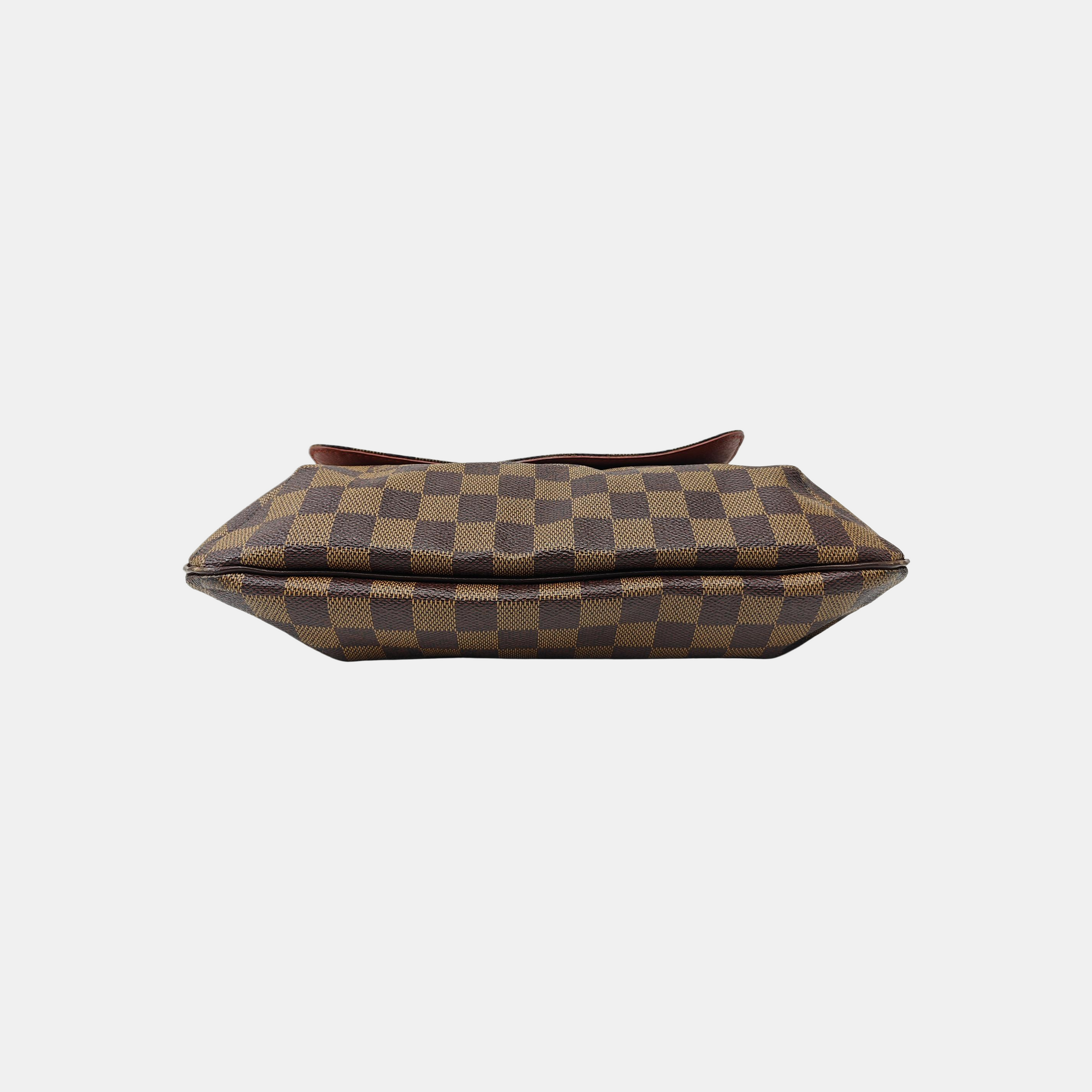 MUSETTE TANGO Damier Ebene Coated Canvas Brown