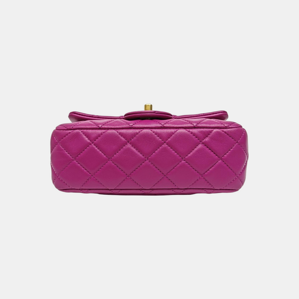 CLASSIC FLAP Mini Quilted Lambskin Purple