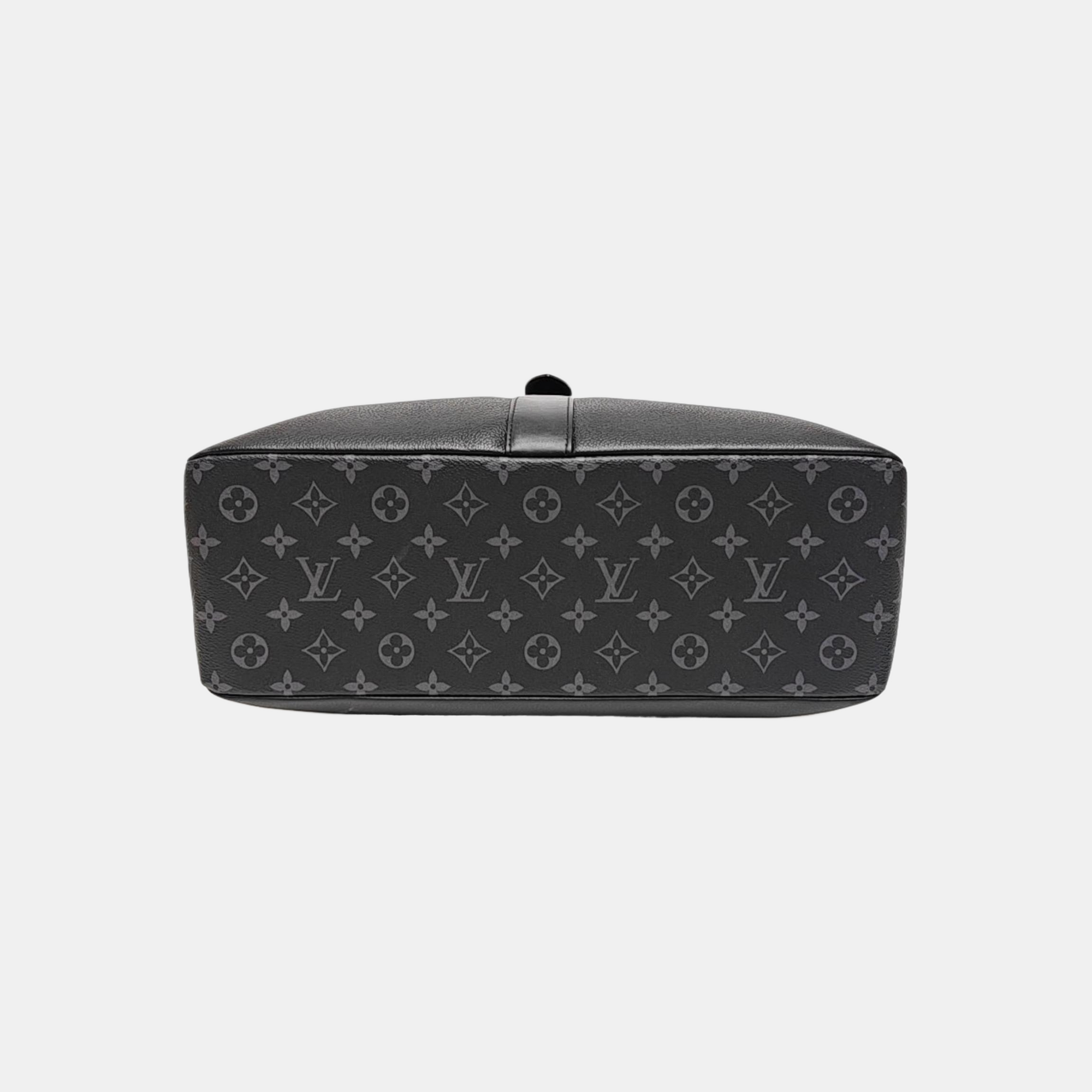Monogram Coated Canvas Shoulder Bag Black