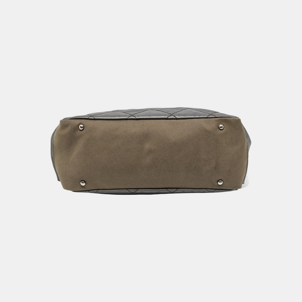 PARIS BIARRITZ Large Quilted Coated Canvas Gray