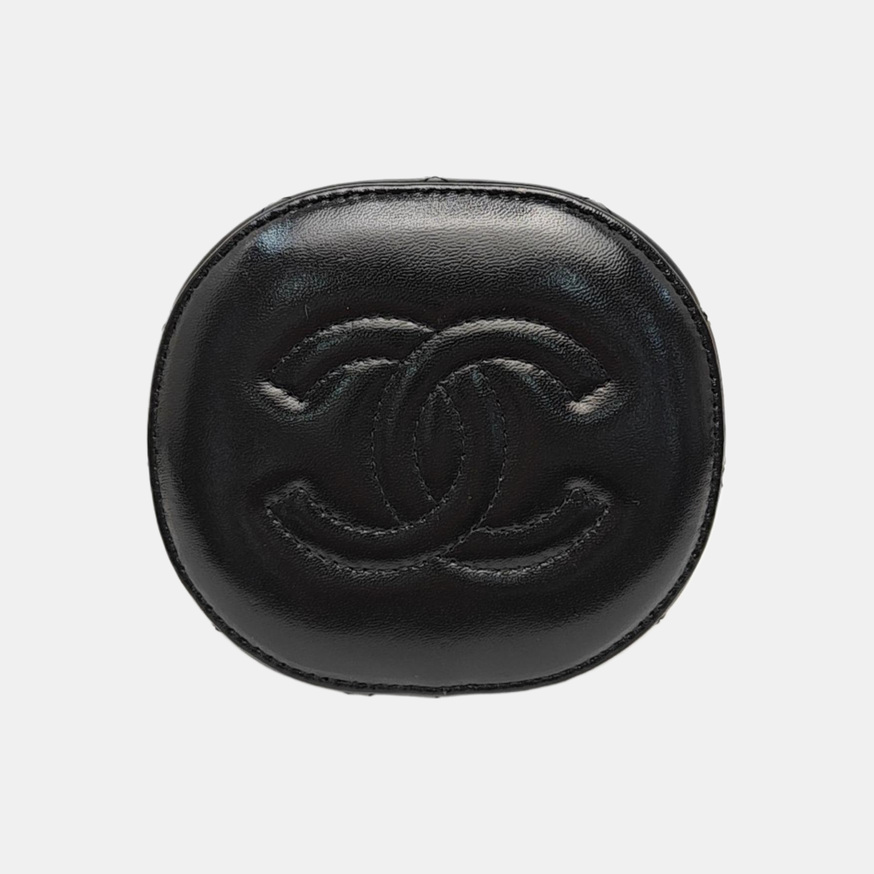 Quilted Calfskin Bucket Bag Black