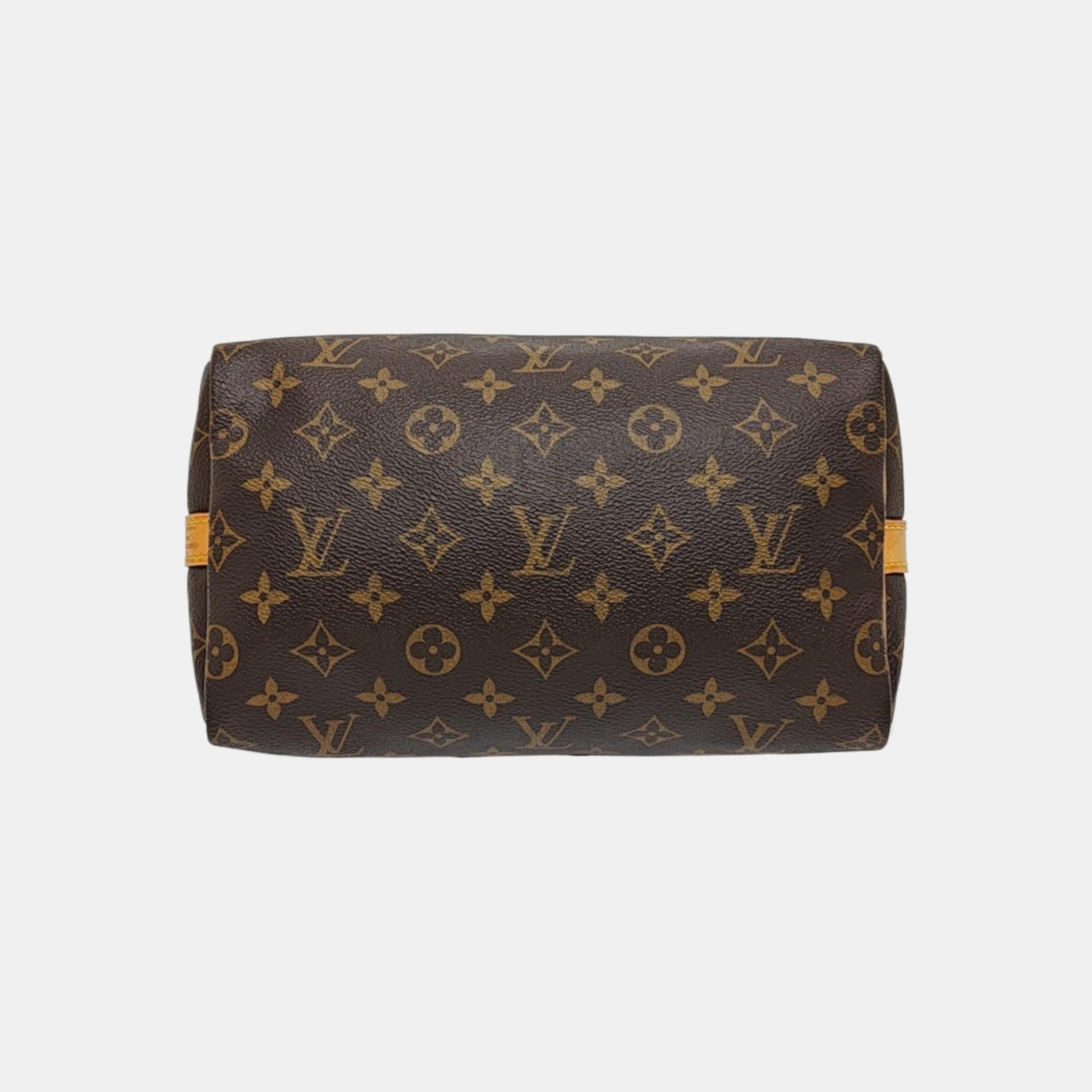 SPEEDY 25 Monogram Coated Canvas Brown