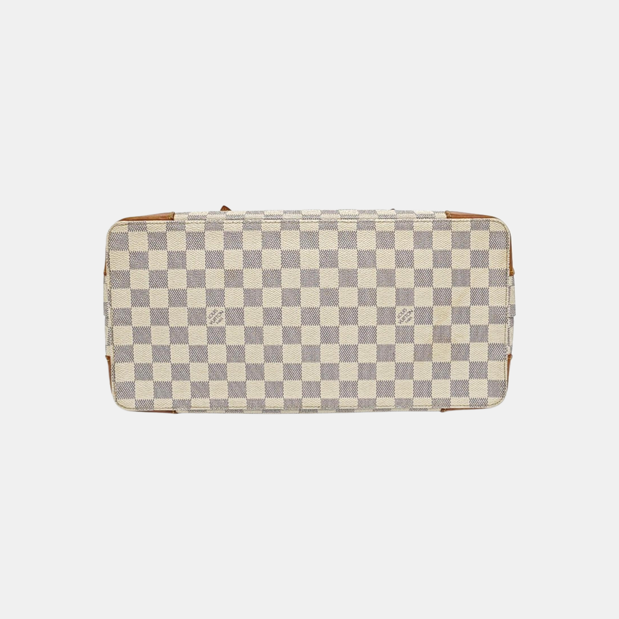 HAMPSTEAD MM Damier Azur Coated Canvas White
