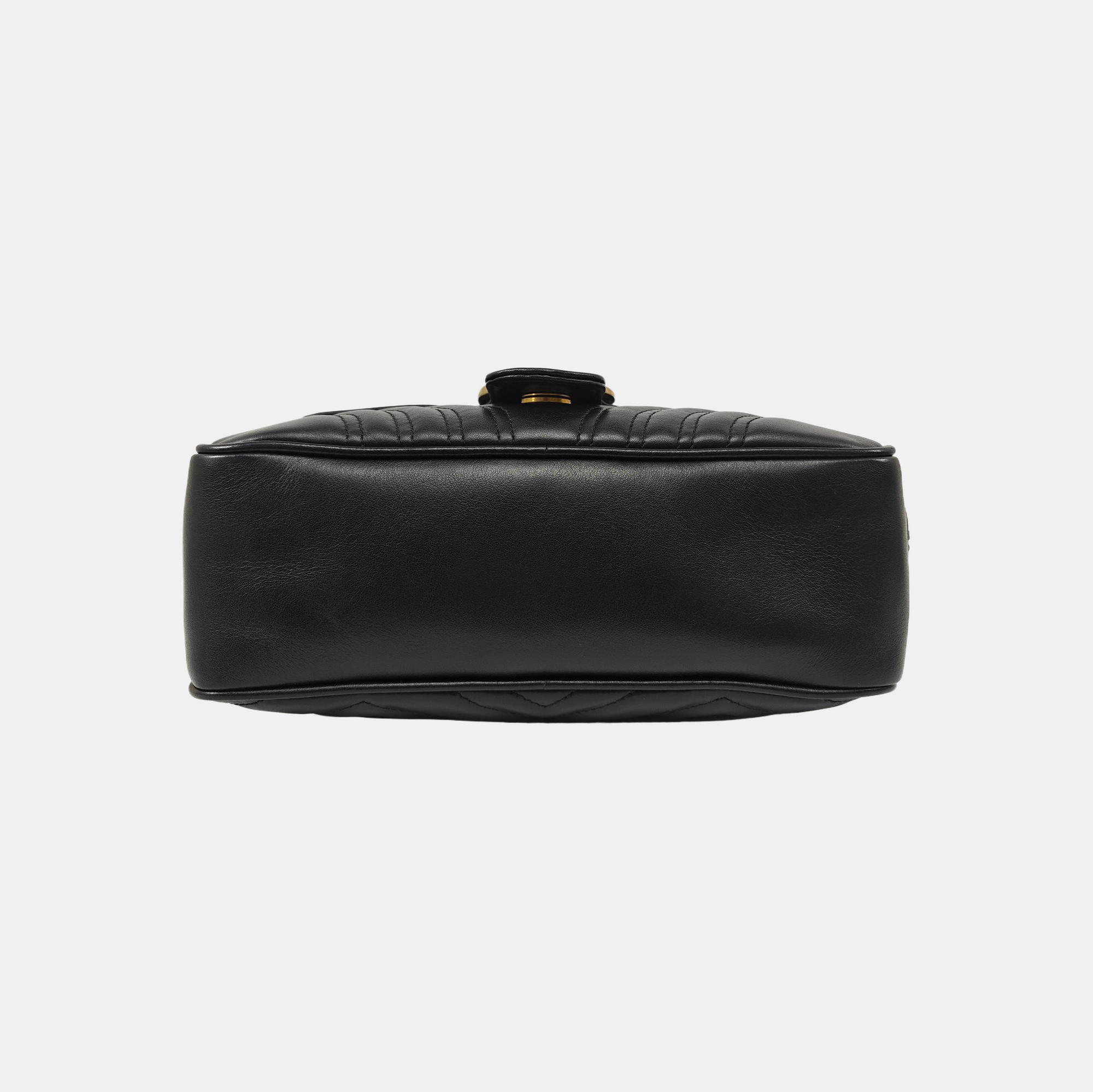 GG Marmont Medium Quilted Calfskin Black