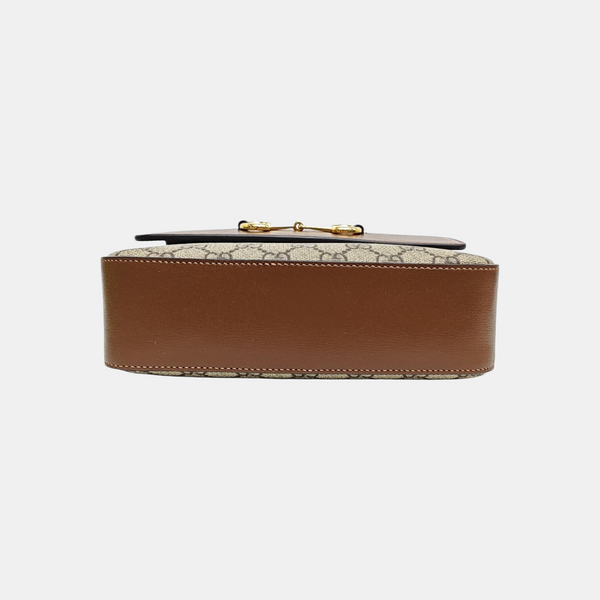 Horsebit 1955 Small Coated Canvas Beige