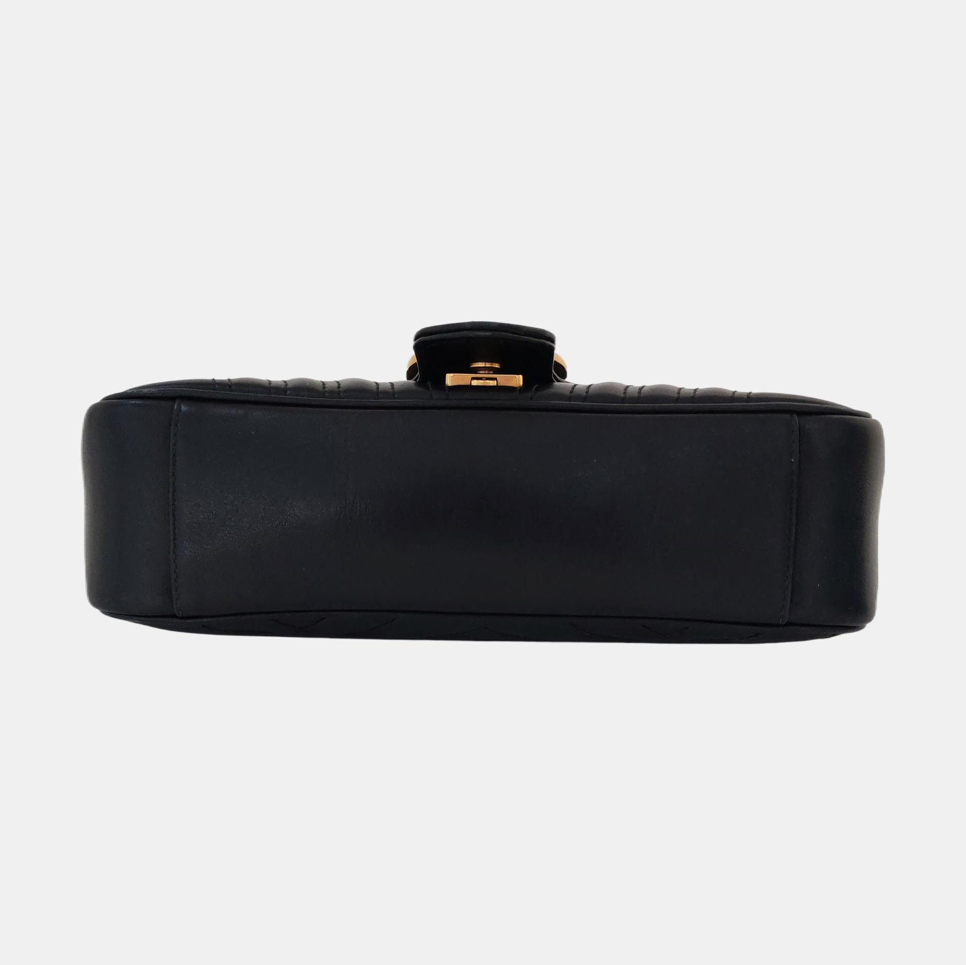 GG Marmont Medium Quilted Calfskin Black