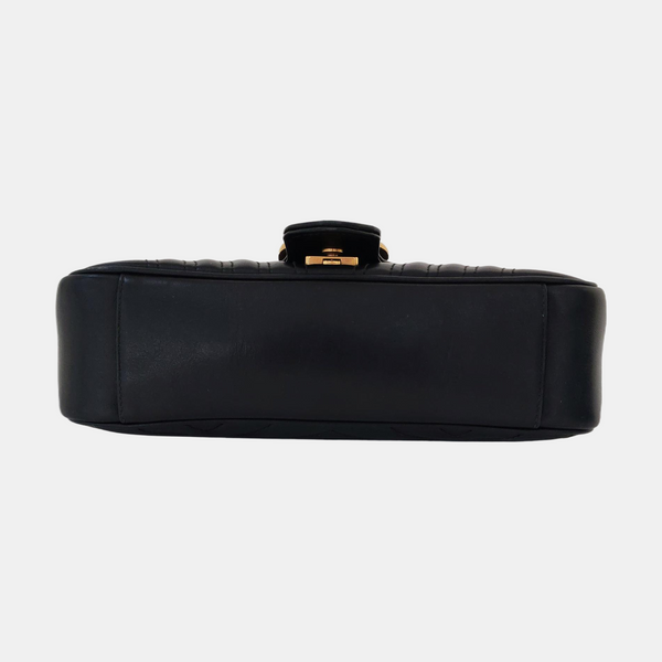 GG Marmont Medium Quilted Calfskin Black
