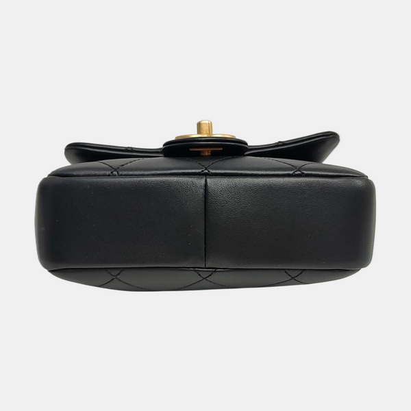 IN THE LOOP Small Quilted Lambskin Black