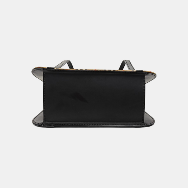 Calfskin Top Handle Bag Black