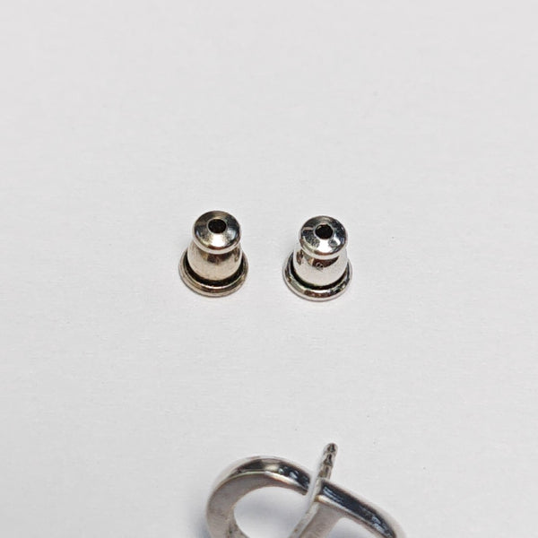Petit CD Metal Silver Earrings