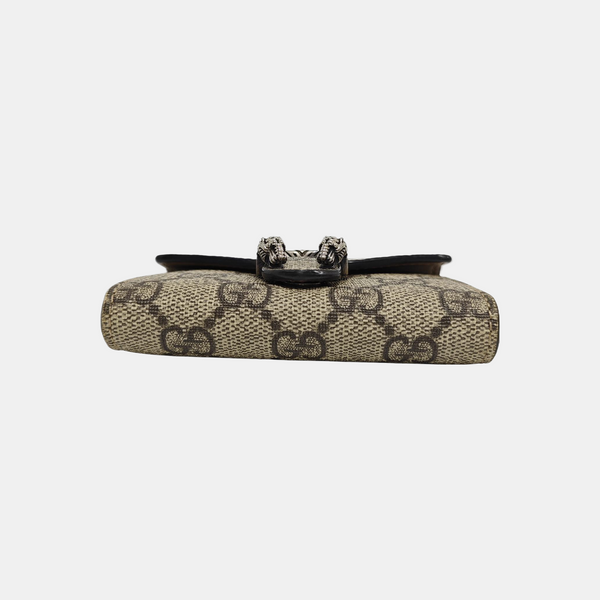 Dionysus Mini Monogram Coated Canvas Beige