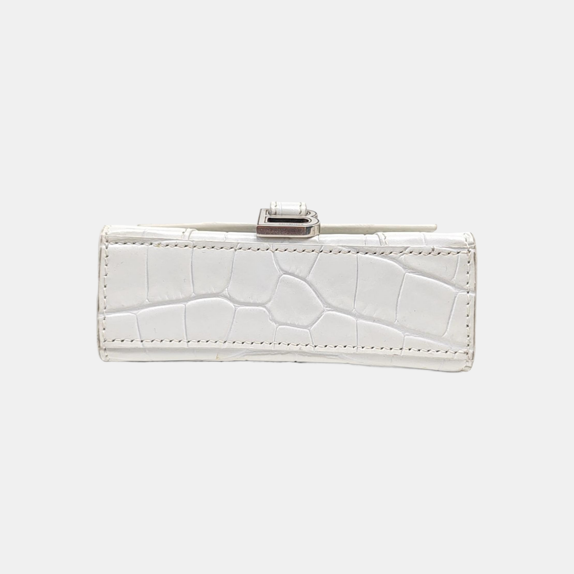 Hourglass Mini Calfskin White