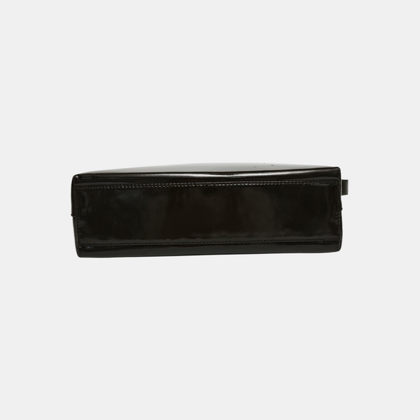 Patent Leather Shoulder Bag Brown
