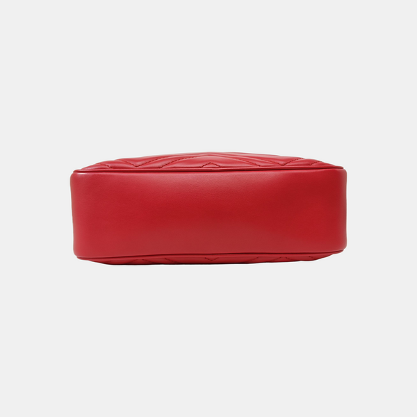 GG Marmont Small Quilted Calfskin Red