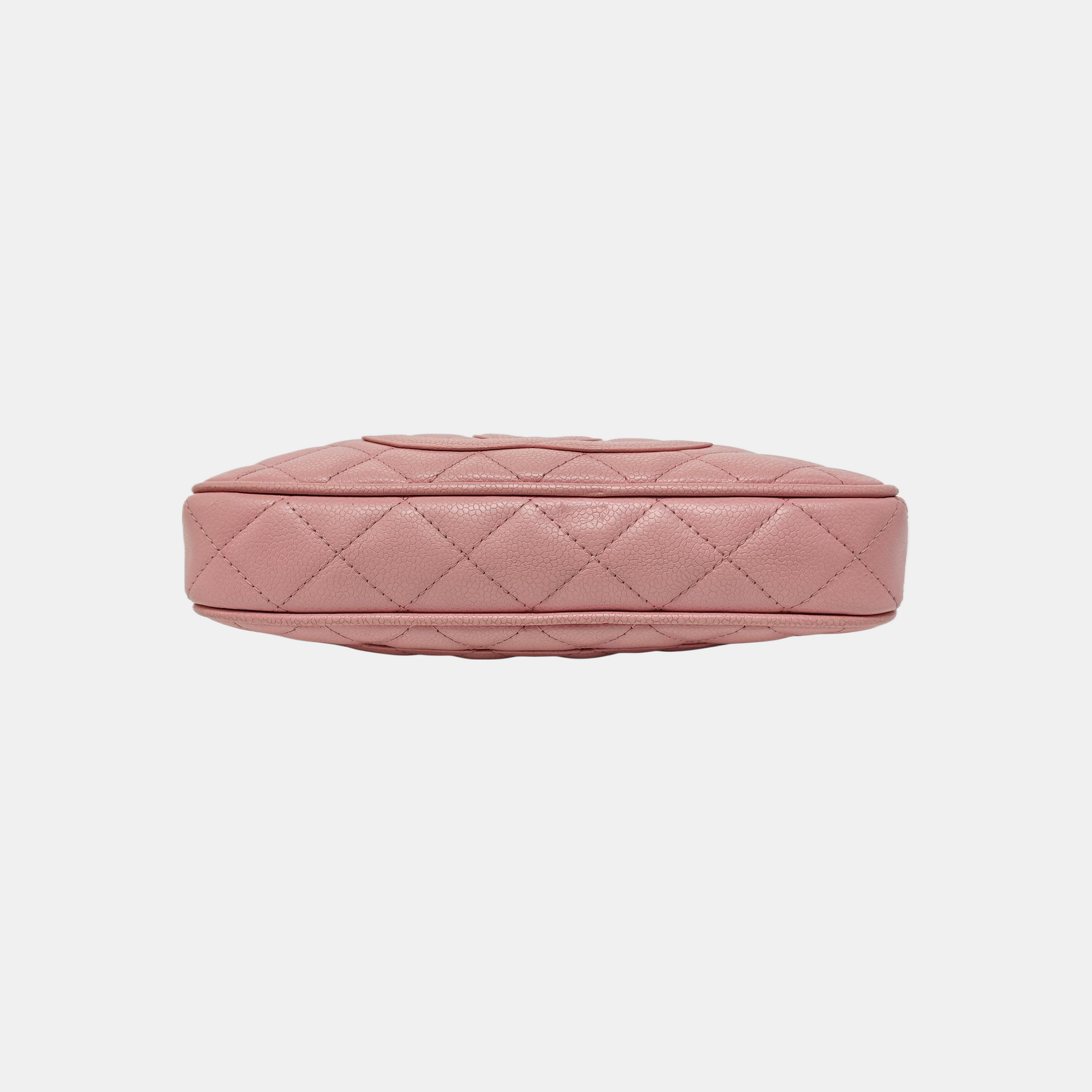 Quilted Grained Calfskin Top Handle Bag Pink