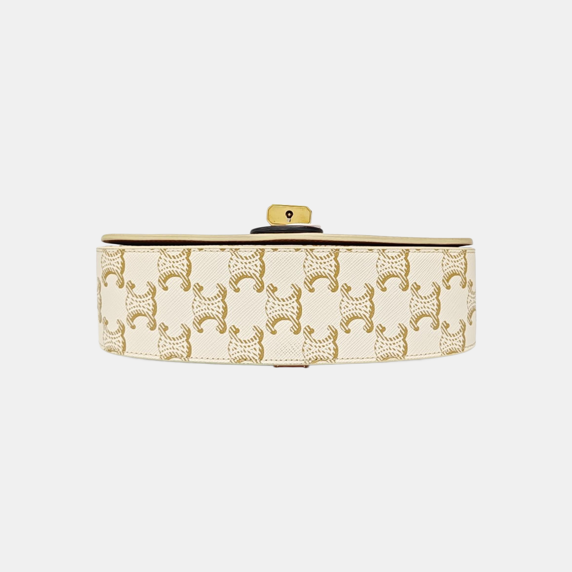 Coated Canvas Shoulder Bag White