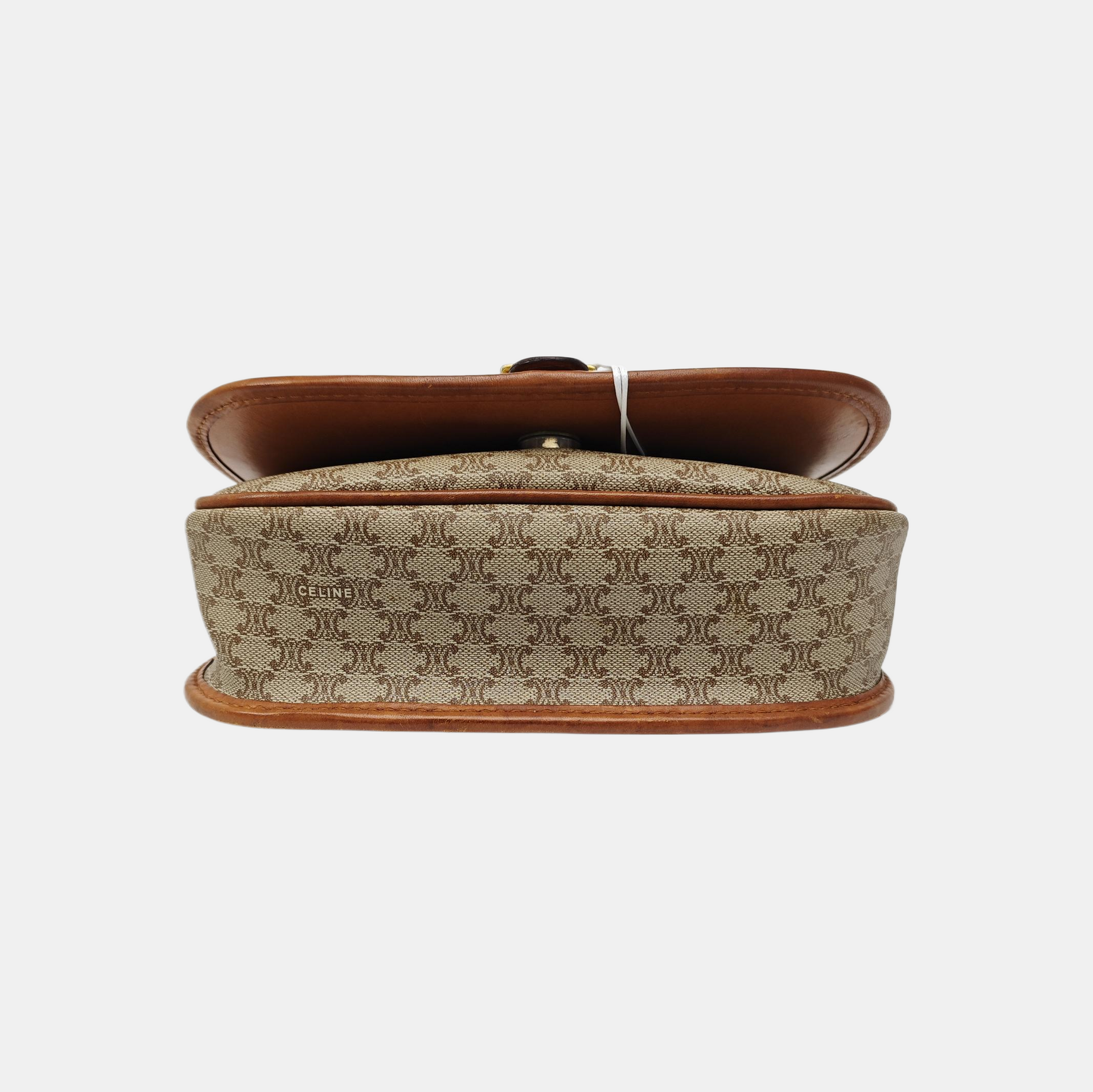 Coated Canvas Crossbody Bag Beige