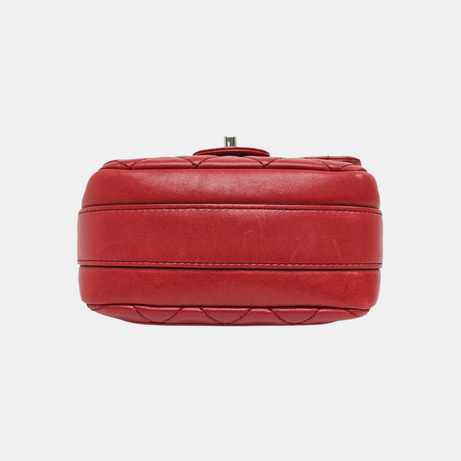Quilted Calfskin Shoulder Bag Red