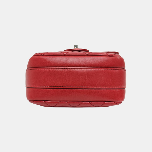 Quilted Calfskin Shoulder Bag Red
