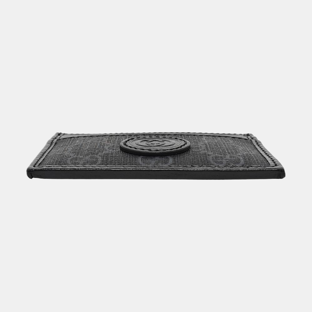 Coated Canvas Card Holder Black