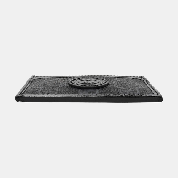 Coated Canvas Card Holder Black