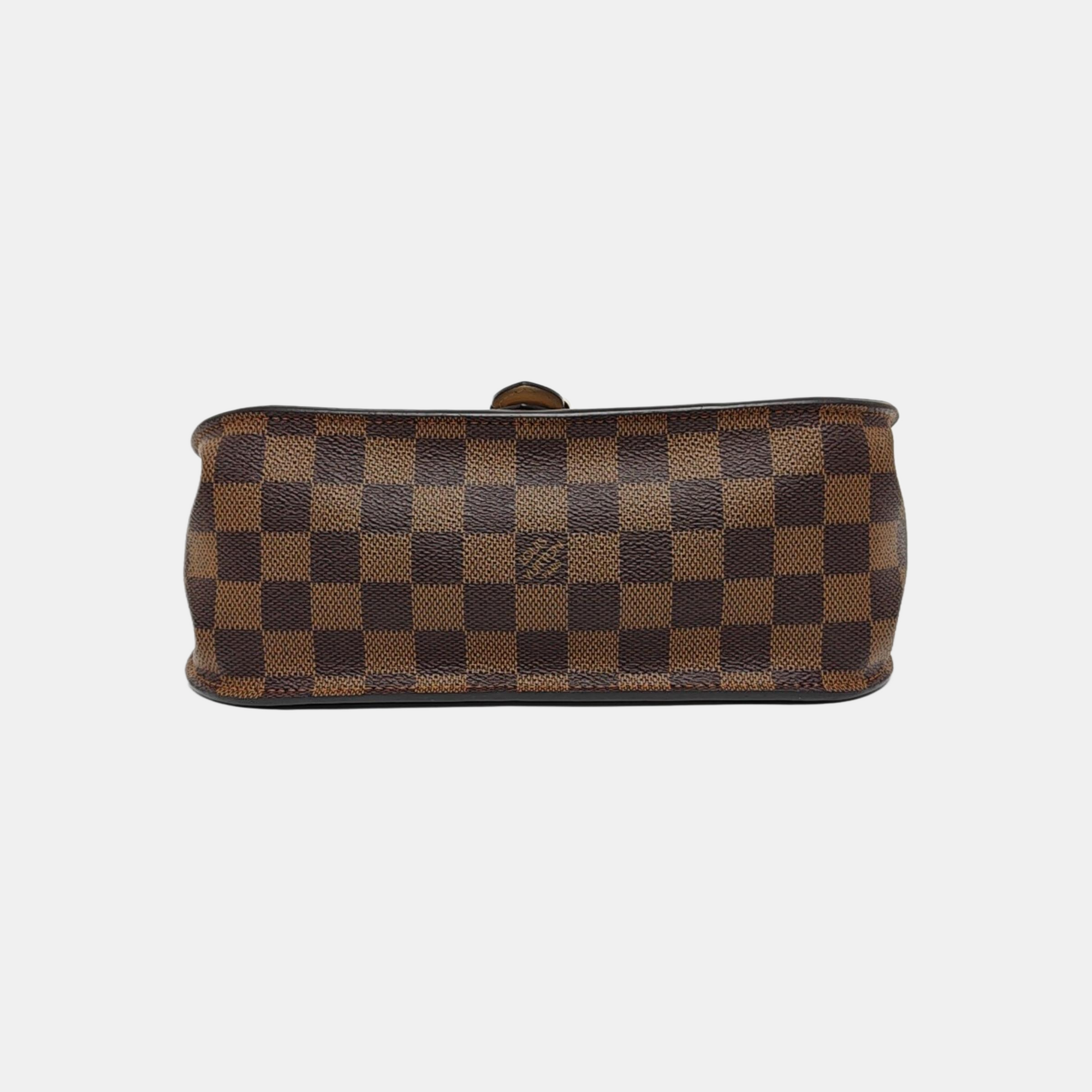 BEAUMARCHAIS Damier Ebene Coated Canvas Brown