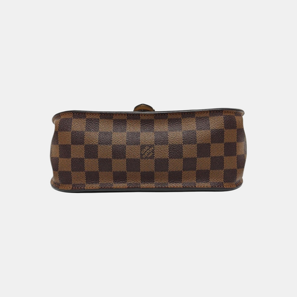 BEAUMARCHAIS Damier Ebene Coated Canvas Brown